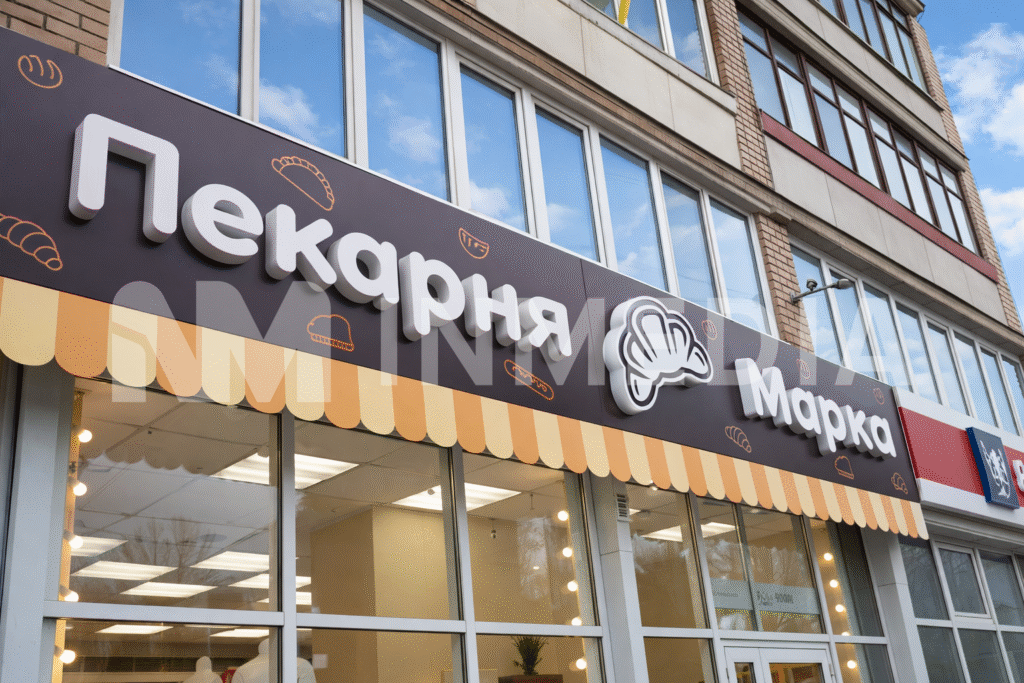 Световые буквы с несветовым бортом